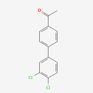 molecular formula C14H10Cl2O B3372743 1-[4-(3,4-Dichlorophenyl)phenyl]ethan-1-one CAS No. 926254-63-9