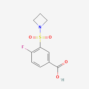 molecular formula C10H10FNO4S B3372753 3-(Azetidine-1-sulfonyl)-4-fluorobenzoic acid CAS No. 926259-66-7