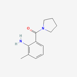 molecular formula C12H16N2O B3372759 2-Methyl-6-(pyrrolidine-1-carbonyl)aniline CAS No. 926267-84-7