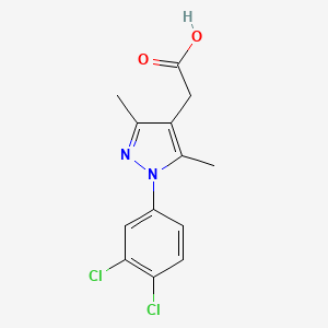 molecular formula C13H12Cl2N2O2 B3372765 2-[1-(3,4-dichlorophenyl)-3,5-dimethyl-1H-pyrazol-4-yl]acetic acid CAS No. 926269-51-4