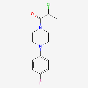 molecular formula C13H16ClFN2O B3372774 2-Chloro-1-[4-(4-fluorophenyl)piperazin-1-yl]propan-1-one CAS No. 928707-61-3