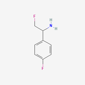 molecular formula C8H9F2N B3372787 2-Fluoro-1-(4-fluorophenyl)ethanamine CAS No. 929972-16-7