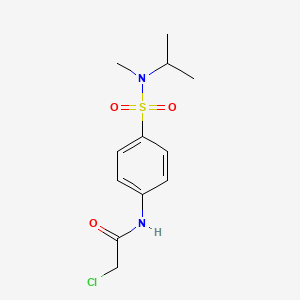 molecular formula C12H17ClN2O3S B3372808 2-chloro-N-(4-{[isopropyl(methyl)amino]sulfonyl}phenyl)acetamide CAS No. 929973-49-9