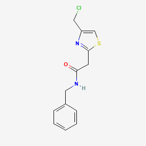 molecular formula C13H13ClN2OS B3372813 N-benzyl-2-[4-(chloromethyl)-1,3-thiazol-2-yl]acetamide CAS No. 929973-90-0