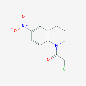 molecular formula C11H11ClN2O3 B3372821 2-氯-1-(6-硝基-1,2,3,4-四氢喹啉-1-基)乙酮 CAS No. 929973-94-4