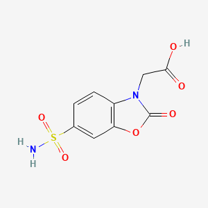 molecular formula C9H8N2O6S B3372834 2-(2-Oxo-6-sulfamoyl-2,3-dihydro-1,3-benzoxazol-3-yl)acetic acid CAS No. 929975-43-9