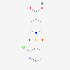molecular formula C11H13ClN2O4S B3372843 1-[(2-Chloropyridin-3-yl)sulfonyl]piperidine-4-carboxylic acid CAS No. 929975-76-8