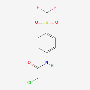 molecular formula C9H8ClF2NO3S B3372858 2-chloro-N-(4-difluoromethanesulfonylphenyl)acetamide CAS No. 930395-64-5