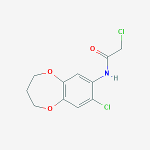 2-chloro-N-(8-chloro-3,4-dihydro-2H-1,5-benzodioxepin-7-yl)acetamide