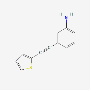 molecular formula C12H9NS B3372883 3-(噻吩-2-基乙炔基)苯胺 CAS No. 930395-89-4