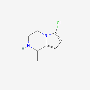 molecular formula C8H11ClN2 B3372889 6-chloro-1-methyl-1H,2H,3H,4H-pyrrolo[1,2-a]pyrazine CAS No. 930395-99-6