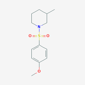 molecular formula C13H19NO3S B337289 1-[(4-Methoxyphenyl)sulfonyl]-3-methylpiperidine 