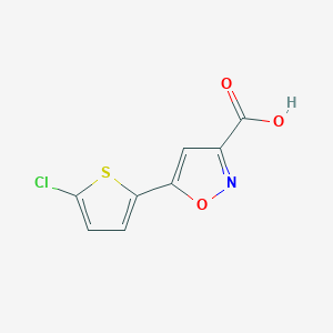molecular formula C8H4ClNO3S B3372899 5-(5-Chlorothiophen-2-yl)-1,2-oxazole-3-carboxylic acid CAS No. 933686-84-1
