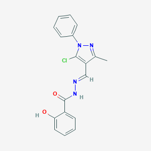 N'-[(E)-(5-chloro-3-methyl-1-phenyl-1H-pyrazol-4-yl)methylidene]-2-hydroxybenzohydrazide