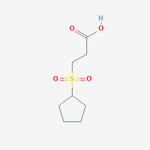 molecular formula C8H14O4S B3372900 3-(环戊烷磺酰基)丙酸 CAS No. 933710-57-7