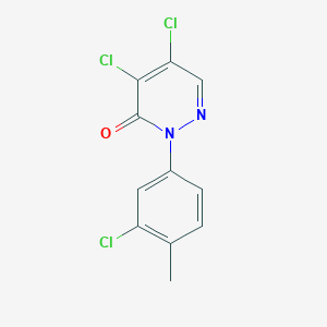 molecular formula C11H7Cl3N2O B3372942 4,5-dichloro-2-(3-chloro-4-methylphenyl)pyridazin-3(2H)-one CAS No. 937630-10-9