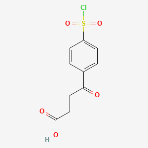 molecular formula C10H9ClO5S B3372950 4-[4-(Chlorosulfonyl)phenyl]-4-oxobutanoic acid CAS No. 937661-23-9