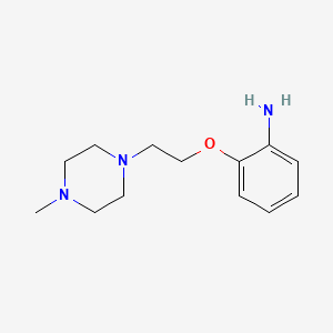 molecular formula C13H21N3O B3372952 2-[2-(4-Methylpiperazin-1-yl)ethoxy]aniline CAS No. 937689-61-7