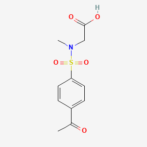 molecular formula C11H13NO5S B3372974 [[(4-Acetylphenyl)sulfonyl](methyl)amino]acetic acid CAS No. 941067-12-5
