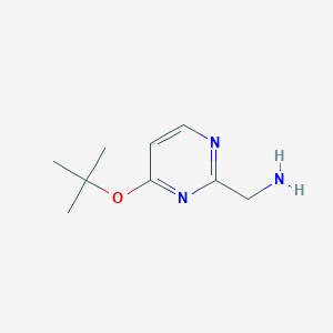 molecular formula C9H15N3O B3372998 C-(4-tert-Butoxy-pyrimidin-2-yl)-methylamine CAS No. 944903-61-1