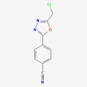 4-[5-(Chloromethyl)-1,3,4-oxadiazol-2-YL]benzonitrile