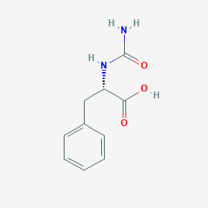 molecular formula C10H12N2O3 B3373035 N-carbamoylphenylalanine CAS No. 949-45-1