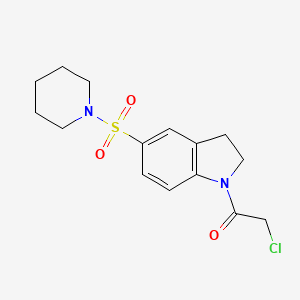 molecular formula C15H19ClN2O3S B3373042 2-chloro-1-[5-(piperidine-1-sulfonyl)-2,3-dihydro-1H-indol-1-yl]ethan-1-one CAS No. 949226-49-7