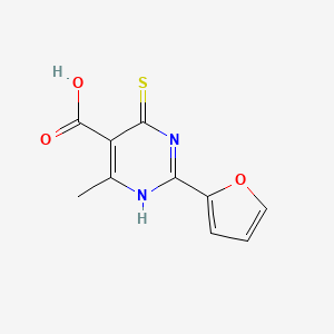 molecular formula C10H8N2O3S B3373047 2-(2-Furyl)-4-mercapto-6-methylpyrimidine-5-carboxylic acid CAS No. 949279-24-7