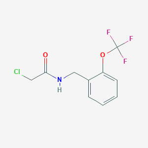 2-chloro-N-{[2-(trifluoromethoxy)phenyl]methyl}acetamide