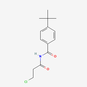 molecular formula C14H18ClNO2 B3373064 4-tert-butyl-N-(3-chloropropanoyl)benzamide CAS No. 949393-09-3