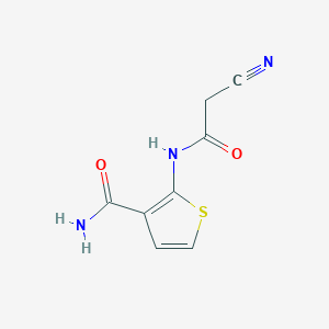 molecular formula C8H7N3O2S B3373072 2-(2-Cyanoacetamido)thiophene-3-carboxamide CAS No. 949739-45-1