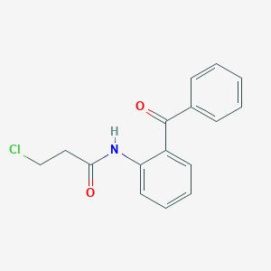 molecular formula C16H14ClNO2 B3373104 N-(2-benzoylphenyl)-3-chloropropanamide CAS No. 950029-14-8