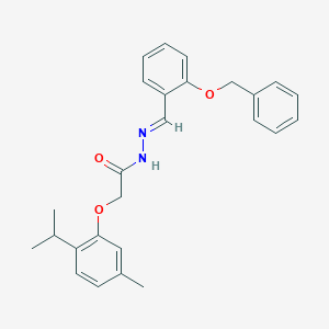 molecular formula C26H28N2O3 B337313 N'-(2-(Benzyloxy)benzylidene)-2-(2-isopropyl-5-methylphenoxy)acetohydrazide 
