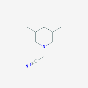 molecular formula C9H16N2 B3373142 2-(3,5-Dimethylpiperidin-1-yl)acetonitrile CAS No. 951905-18-3