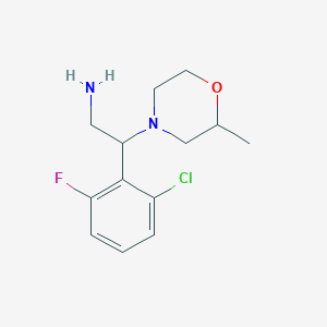 molecular formula C13H18ClFN2O B3373154 2-(2-Chloro-6-fluorophenyl)-2-(2-methylmorpholin-4-yl)ethan-1-amine CAS No. 953728-13-7
