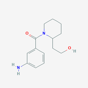 molecular formula C14H20N2O2 B3373155 2-[1-(3-Aminobenzoyl)piperidin-2-yl]ethan-1-ol CAS No. 953744-04-2