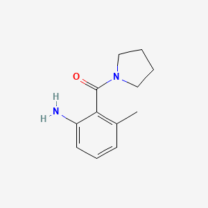 molecular formula C12H16N2O B3373160 3-Methyl-2-(pyrrolidine-1-carbonyl)aniline CAS No. 953746-15-1