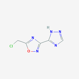 5-(chloromethyl)-3-(1H-1,2,4-triazol-3-yl)-1,2,4-oxadiazole