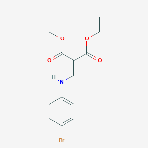 molecular formula C14H16BrNO4 B033732 2-((4-溴苯基氨基)亚甲基)丙二酸二乙酯 CAS No. 101937-44-4