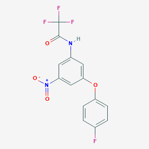 molecular formula C14H8F4N2O4 B337321 2,2,2-trifluoro-N-[3-(4-fluorophenoxy)-5-nitrophenyl]acetamide 