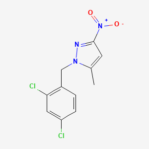 molecular formula C11H9Cl2N3O2 B3373215 1-(2,4-dichlorobenzyl)-5-methyl-3-nitro-1H-pyrazole CAS No. 956962-22-4