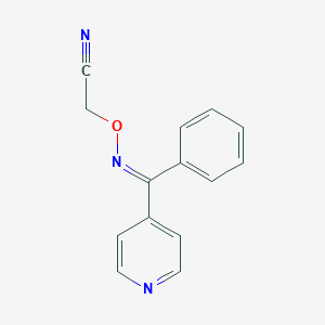 molecular formula C14H11N3O B337322 ({[Phenyl(4-pyridinyl)methylene]amino}oxy)acetonitrile 