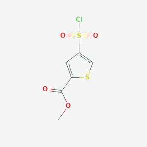 molecular formula C6H5ClO4S2 B3373231 4-(甲磺酰氯)噻吩-2-羧酸甲酯 CAS No. 97272-03-2
