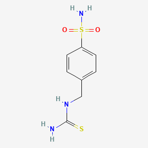 molecular formula C8H11N3O2S2 B3373250 [(4-Sulfamoylphenyl)methyl]thiourea CAS No. 98594-62-8
