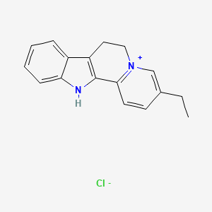 molecular formula C17H17ClN2 B3373261 3-Ethyl-7,12-dihydro-6H-indolo(2,3-a)quinolizin-5-ium chloride CAS No. 98890-48-3