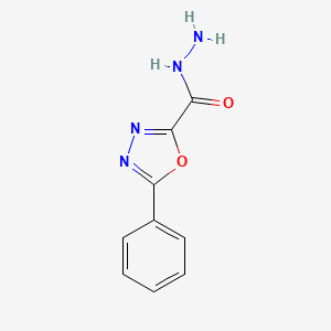 molecular formula C9H8N4O2 B3373275 5-Phenyl-1,3,4-oxadiazole-2-carbohydrazide CAS No. 99367-59-6
