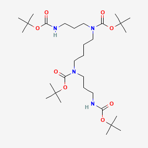 molecular formula C30H58N4O8 B3373278 N1,N2,N3, N4-tetra-Boc-spermine CAS No. 99560-07-3