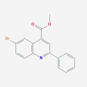 molecular formula C17H12BrNO2 B337330 Methyl 6-bromo-2-phenylquinoline-4-carboxylate 