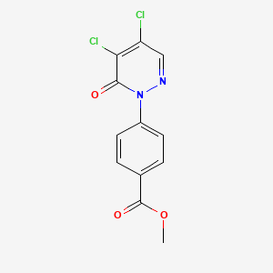 molecular formula C12H8Cl2N2O3 B3373313 methyl 4-(4,5-dichloro-6-oxopyridazin-1(6H)-yl)benzoate CAS No. 1000930-84-6