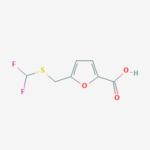 molecular formula C7H6F2O3S B3373315 5-{[(Difluoromethyl)sulfanyl]methyl}furan-2-carboxylic acid CAS No. 1000932-45-5